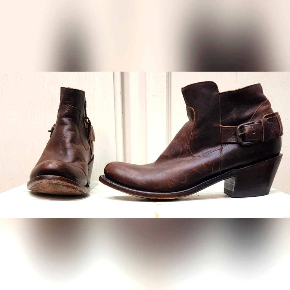 J.B. Dillon Leather Ankle‎ Boots Womens Size 7.5